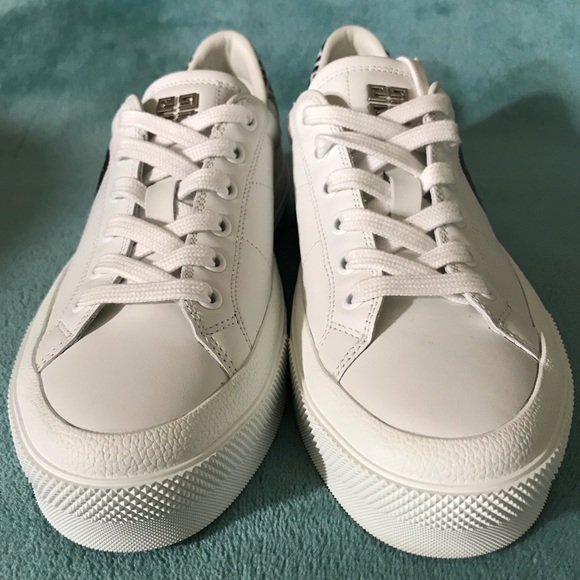 Givenchy City Sport Graffiti Logo Leather Sneakers - Picture 5 of 10